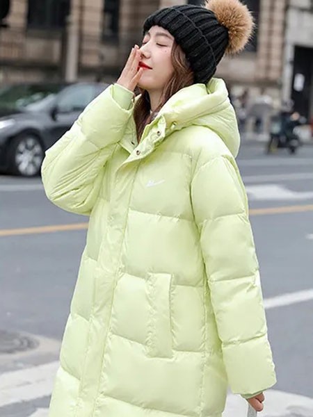 卡莎布兰卡女装2021秋冬季绿色棉服