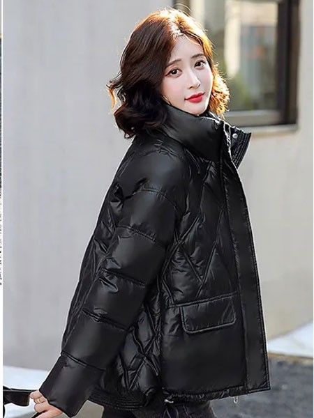 卡莎布兰卡女装2021秋冬季黑色羽绒服