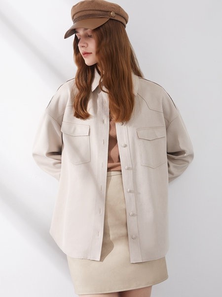 丽芮2022春夏季米色衬衫