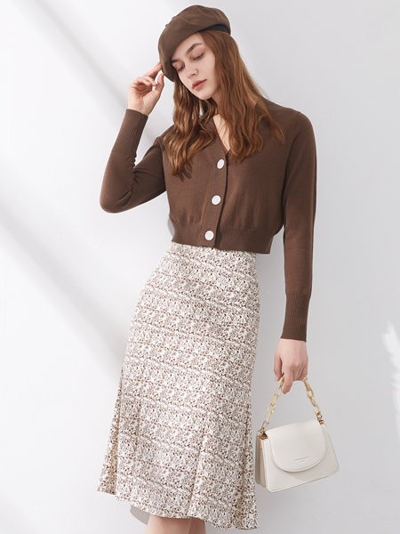 丽芮2022春夏季咖啡色衬衫