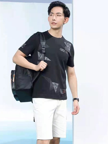 郎西诺2022春夏季黑色T恤