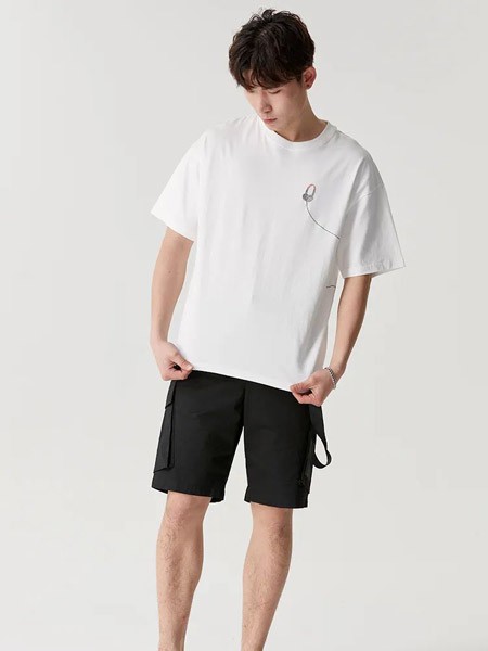 ZUO男装2022春夏季白色T恤