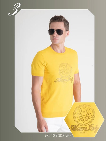 玛路.玛佐奇男装2022春夏季黄色T恤