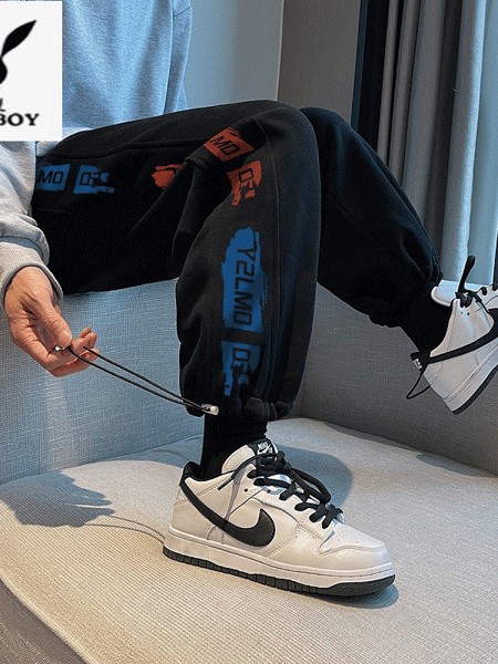 巴比公子男装2022春夏季黑色长裤