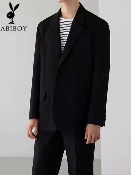 巴比公子男装2022春夏季黑色西装