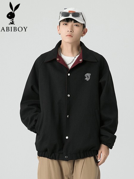 巴比公子男装2022春夏季黑色外套