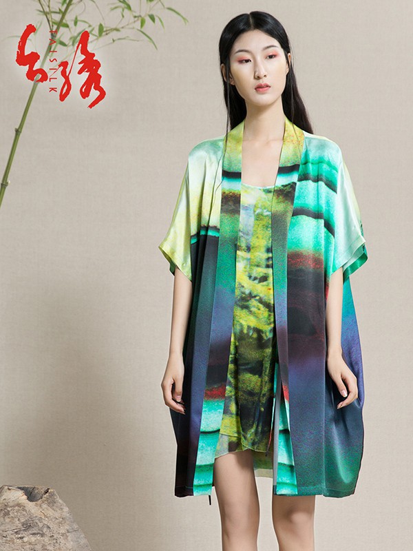 金台绣内衣2022春夏季绿色家居服