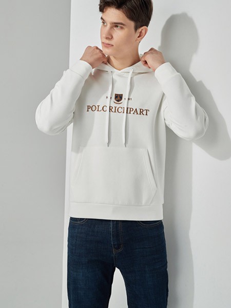 保罗优品男装2022春夏季白色卫衣