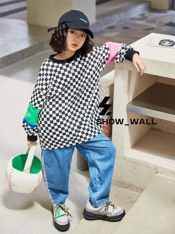 续物童装2022春夏季蓝色长裤