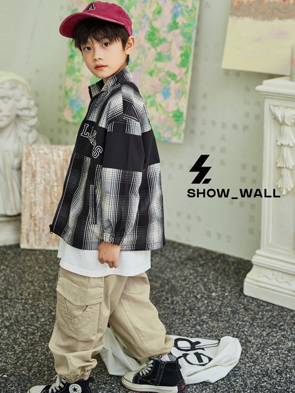 续物童装2022春夏季黑色衬衫