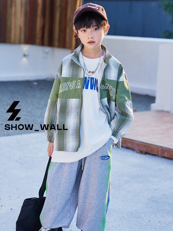 续物童装2022春夏季绿色衬衫