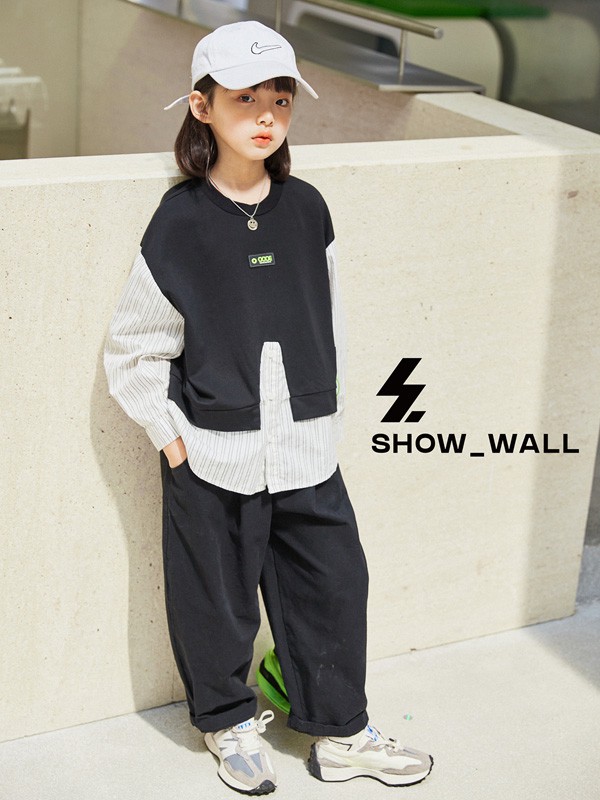 续物童装2022春夏季白色衬衫