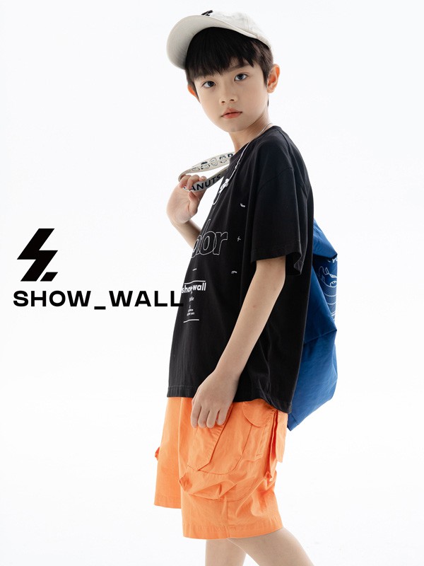 续物童装2022春夏季黑色T恤