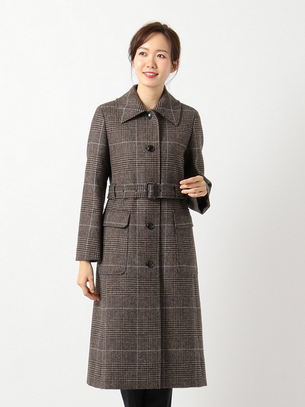 23区女装2022秋冬季棕色大衣