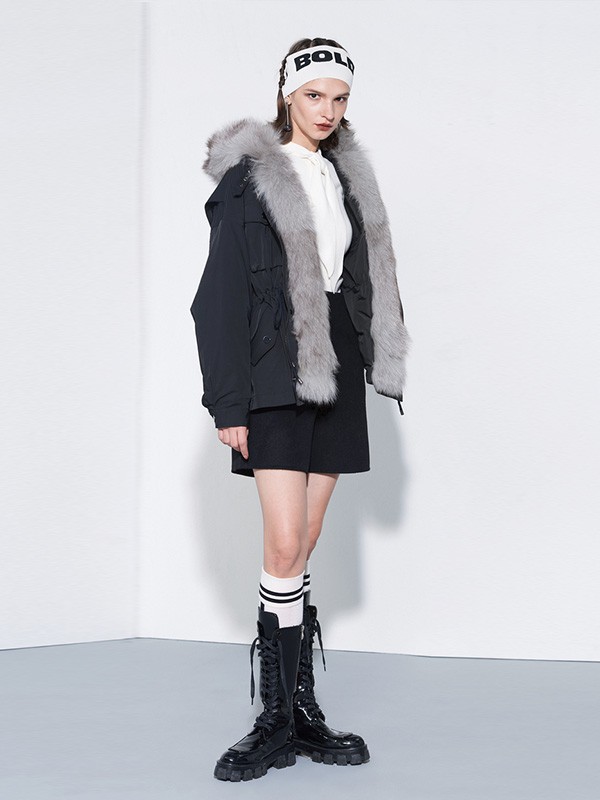 QDA2021秋冬季黑色派克服