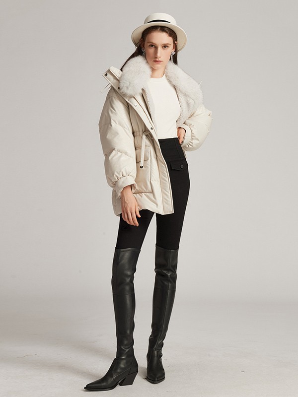 JORYAWEEKEND女装2021秋冬季白色羽绒服