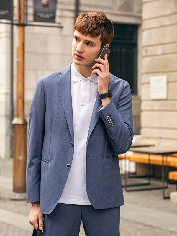 蓝豹男装2022春夏季白色T恤