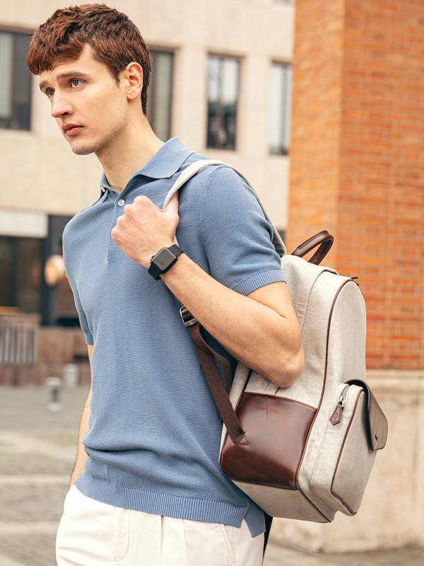 蓝豹男装2022春夏季灰色polo衫