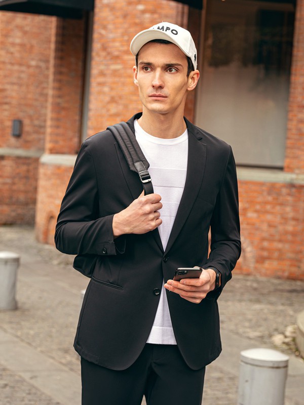 蓝豹男装2022春夏季白色T恤