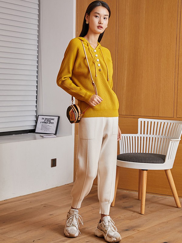 蔓诺蒂女装2021秋冬季黄色衬衫