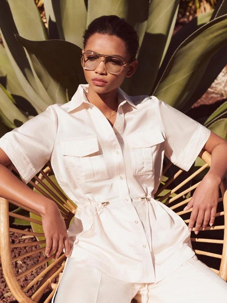 米祖女装2022春夏季白色连衣裙