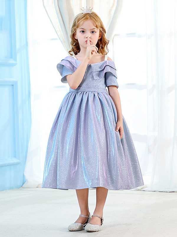 妞宝童装2022春夏季灰色连衣裙