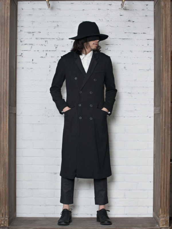 catchword男装2022秋冬季黑色风衣