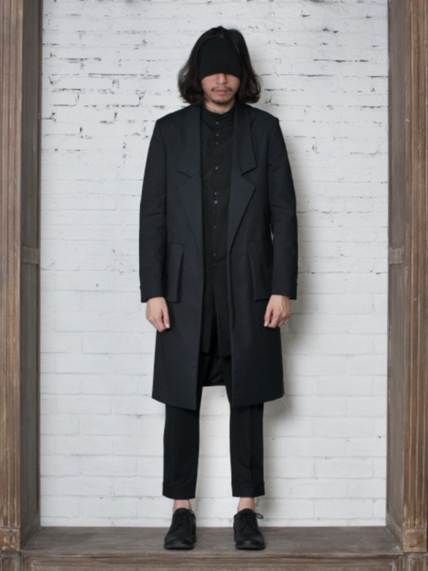 catchword男装2021秋冬季黑色大衣