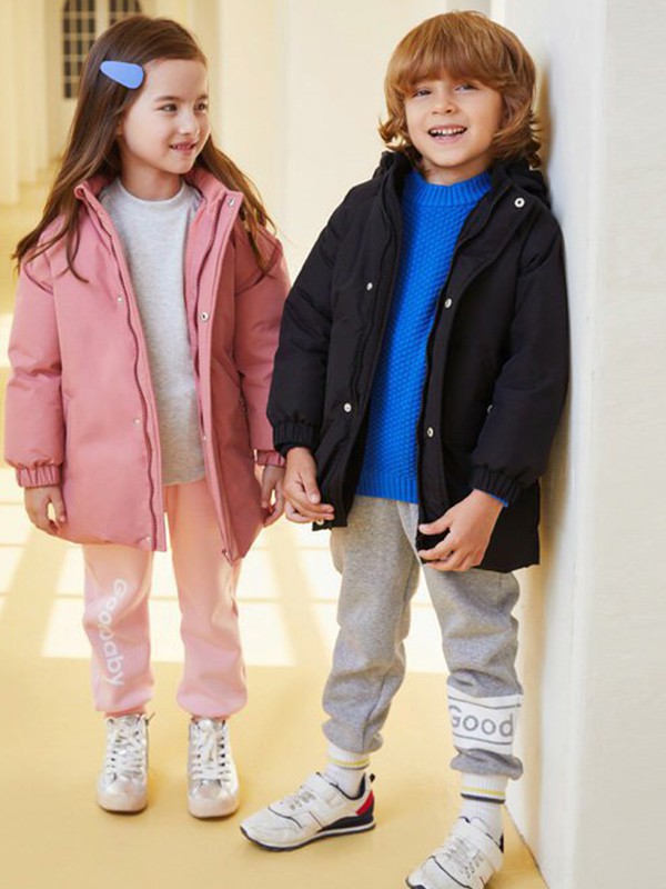 好孩子童装2021秋冬季粉色棉服