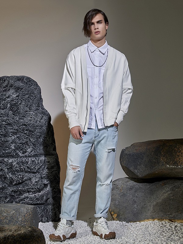 J.P.E男装2022春夏季白色衬衫