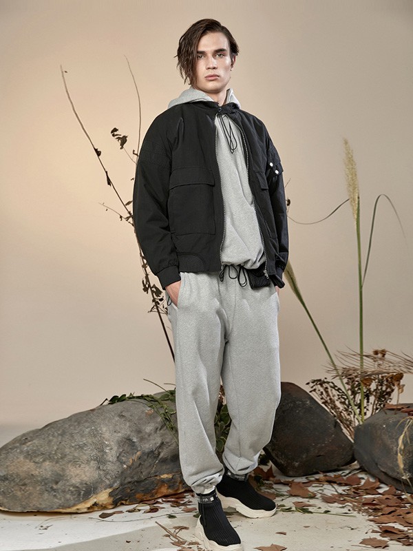 J.P.E男装2022春夏季灰色长裤