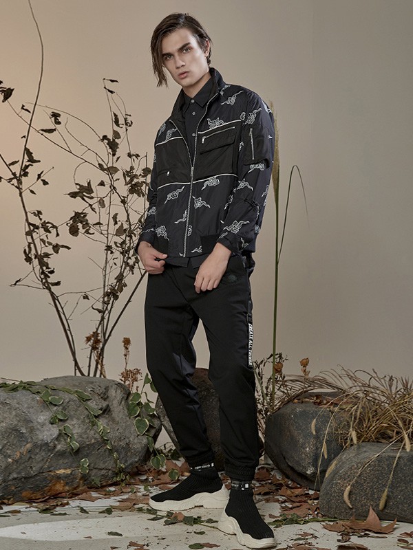 J.P.E男装2022春夏季黑色长裤