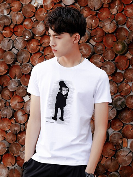 99CM男装2022春夏季白色T恤