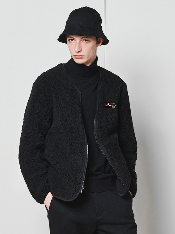 执物男装2021秋冬季黑色针织衫