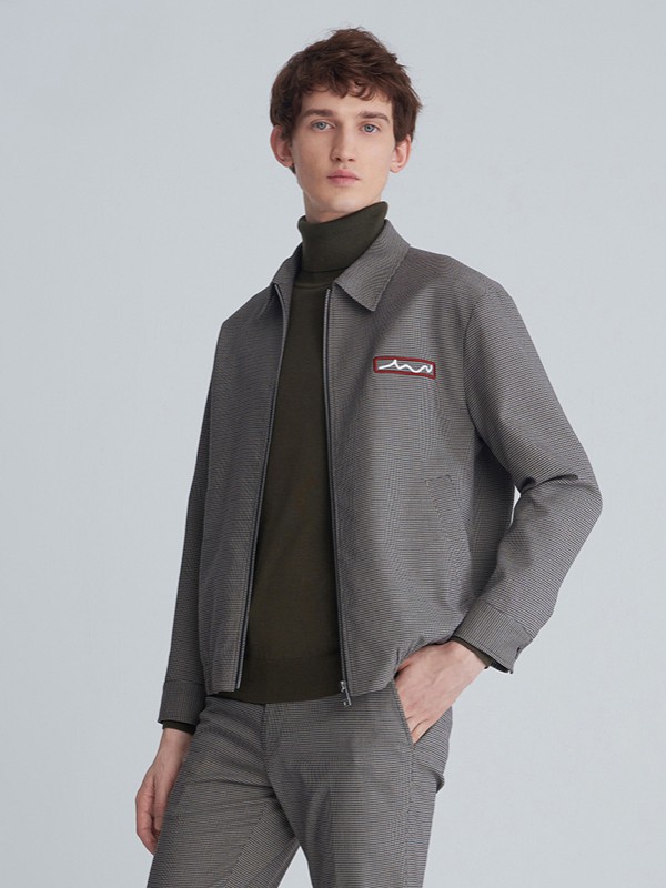 执物男装2021秋冬季绿色针织衫