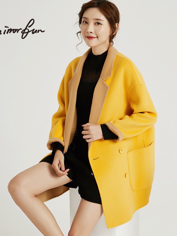 名媛坊女装2021秋冬季黄色西装