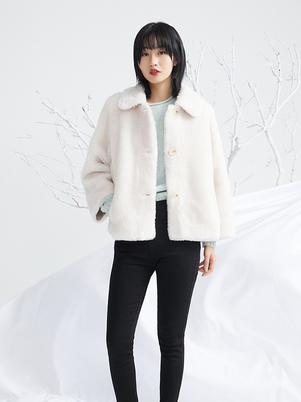 ...minette女装2021秋冬季白色大衣