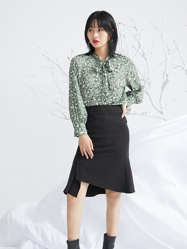 ...minette女装2021秋冬季黑色半身裙