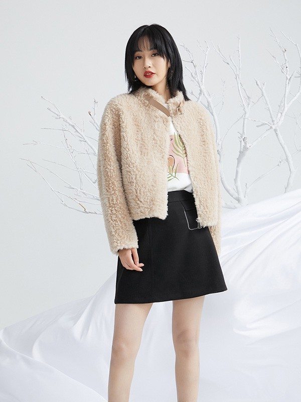 ...minette女装2021秋冬季卡其色大衣