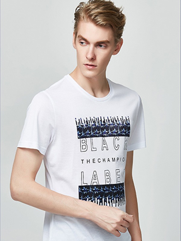 群豪男装2022春夏季白色T恤