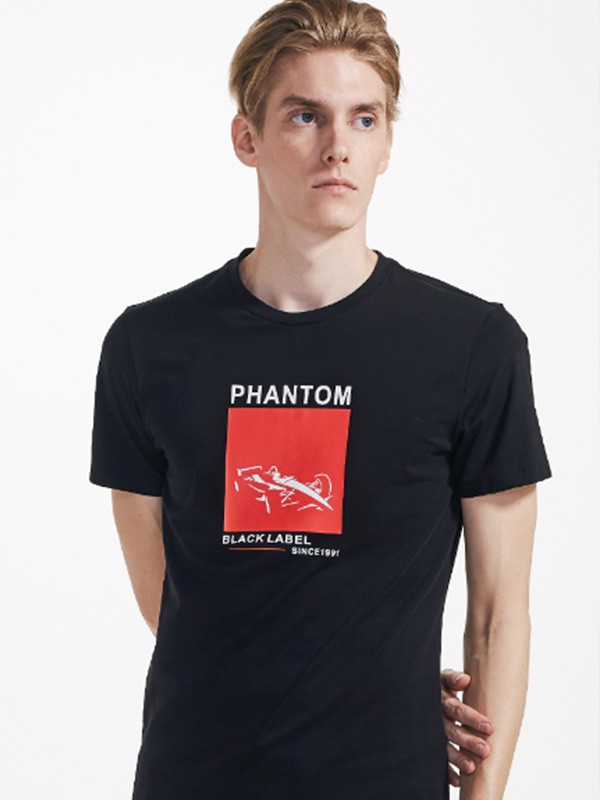 群豪男装2022春夏季黑色T恤