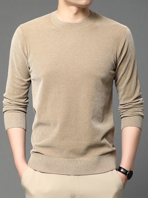 巴贝男装2021秋冬季卡其色T恤