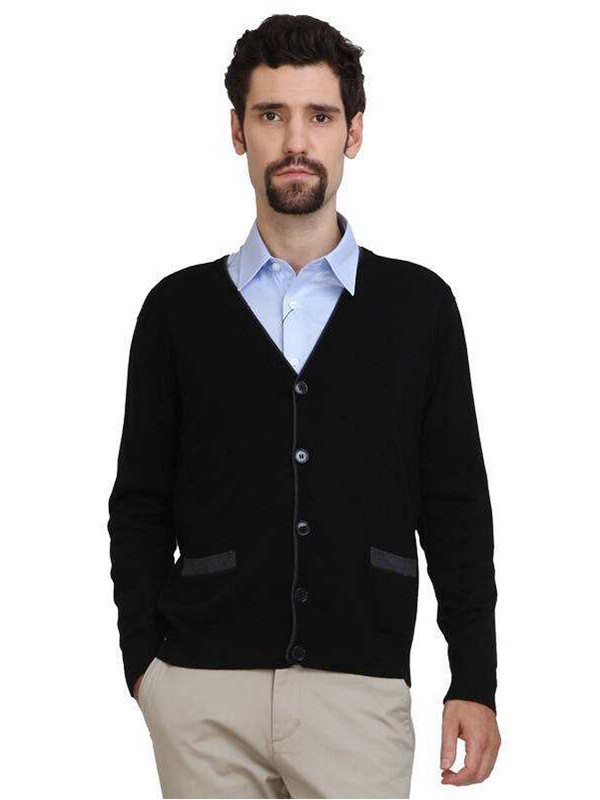 箭牌男装2022春夏季黑色针织衫