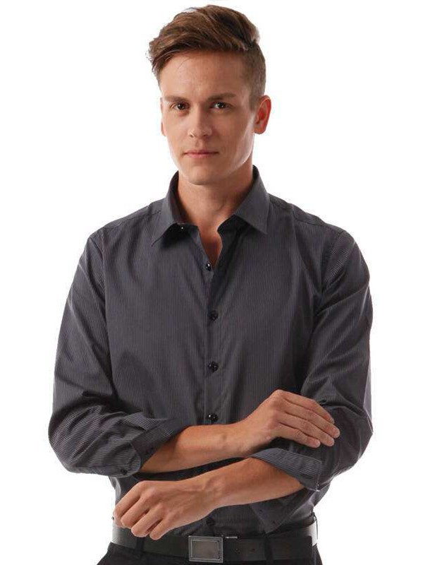 箭牌男装2022春夏季黑色衬衫