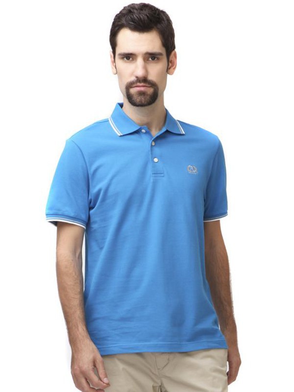 箭牌男装2022春夏季蓝色polo衫