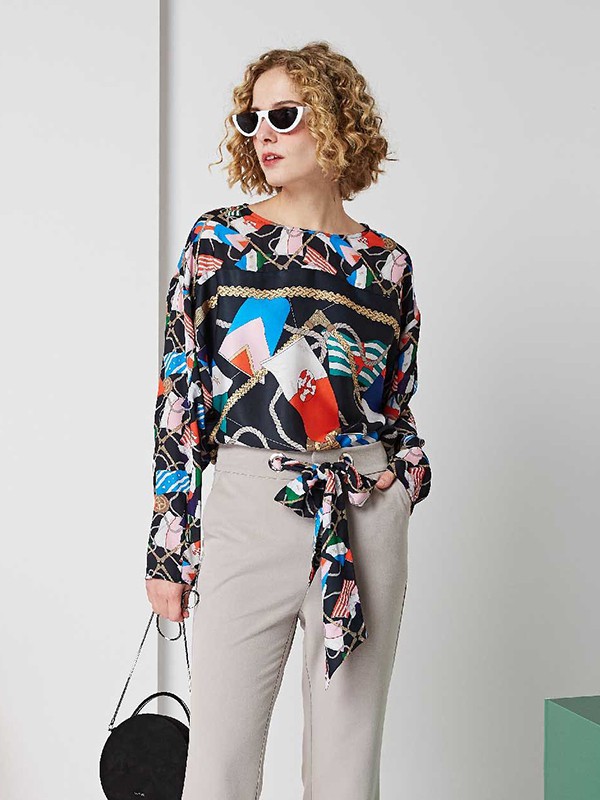 帛卡袖女装2022春夏季黑色T恤