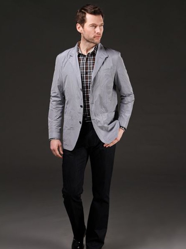 侨蒙2021秋冬季灰色西装