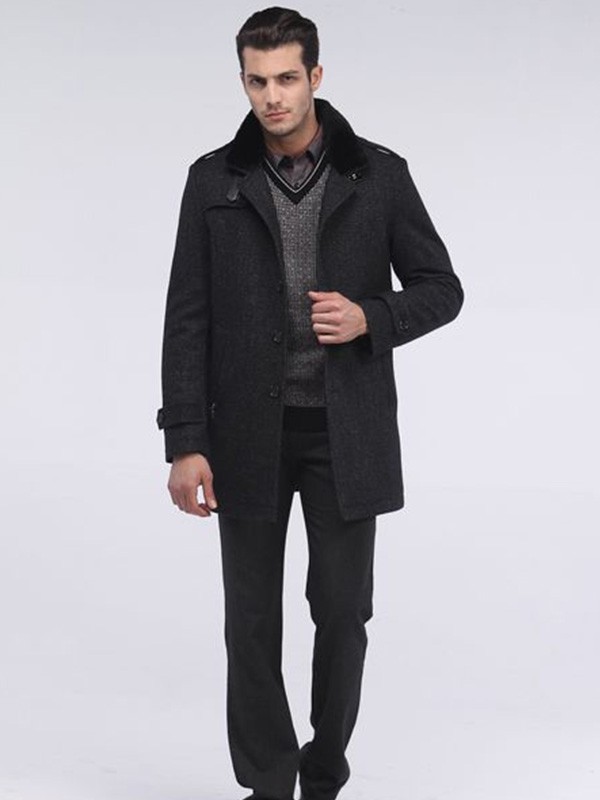 侨蒙男装2021秋冬季黑色长裤