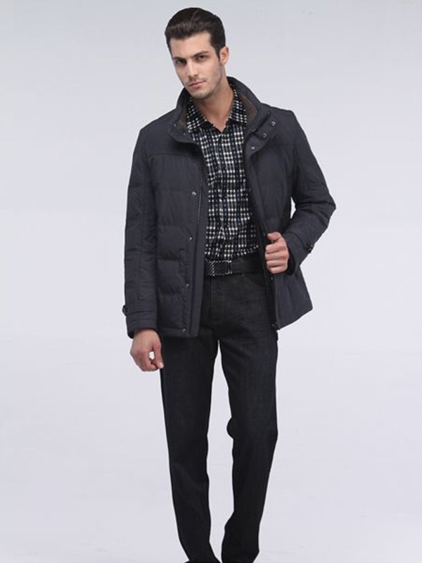 侨蒙男装2022秋冬季黑色大衣