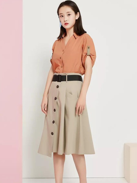 欧丝蒂雅文2022春夏季粉色衬衫